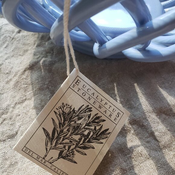 Eucalyptus Stoneware Basket Handmade in Del Mar California - Picture 13 of 15